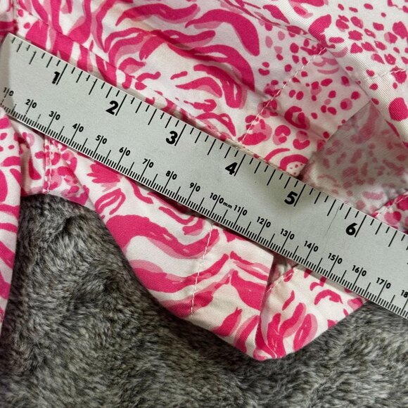 Lilly Pulitzer Callahan Short Sz 0 Pink And White Lion 5" - Picture 7 of 9